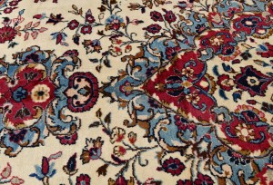 Vintage Cream Traditional 10X13 Kashmar Persian Rug