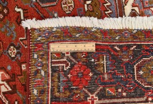 Vintage Red Geometric 8'6X11 Heriz Persian Rug