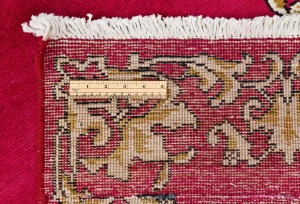 Vintage Fuchsia Rose Classic 2'9X19 Tabriz Persian Runner Rug