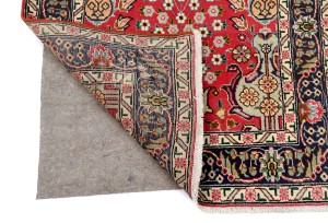 Vintage Red Traditional 3X16 Tabriz Persian Runner Rug