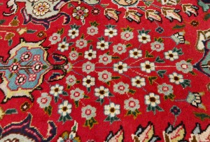 Vintage Red Traditional 3X16 Tabriz Persian Runner Rug