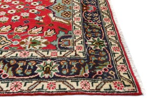 Vintage Red Traditional 3X16 Tabriz Persian Runner Rug