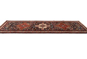 Vintage Plum Geometric 3X10 Ardebil Persian Runner Rug