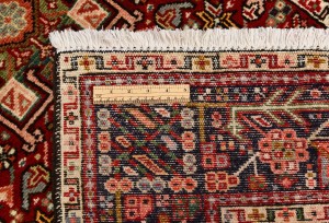 Vintage Red Geometric 3'6X10'4 Karajeh Persian Runner Rug