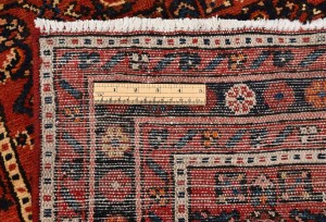 Vintage Rusty Red Tribal 3X17 Hossainabad Persian Runner Rug