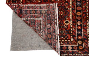 Vintage Rusty Red Tribal 3X17 Hossainabad Persian Runner Rug