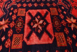 Vintage Red Tribal 4X6 Hamedan Persian Rug
