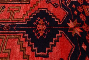 Vintage Red Tribal 4X6 Hamedan Persian Rug