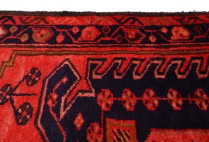 Vintage Red Tribal 4X6 Hamedan Persian Rug