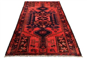 Vintage Red Tribal 4X6 Hamedan Persian Rug