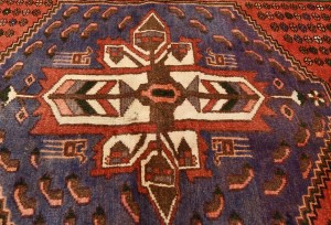 Antique Geometric Tribal 4X6'7 Hamedan Persian Rug