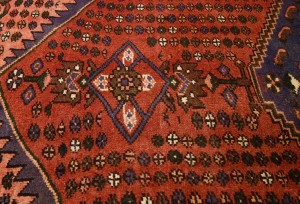 Antique Geometric Tribal 4X6'7 Hamedan Persian Rug