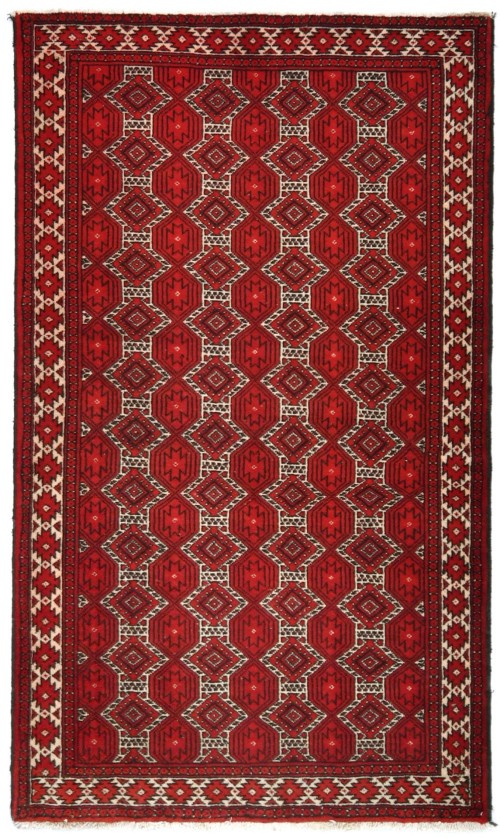 Antique Red Tribal 4X6'5 Balouch Persian Rug