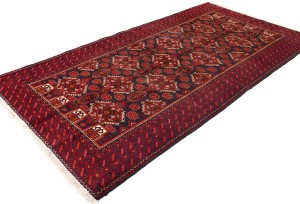 Vintage Red Tribal 3'6X6'7 Balouch Persian Rug