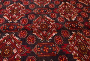 Vintage Red Tribal 3'6X6'7 Balouch Persian Rug
