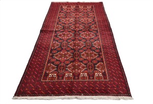 Vintage Red Tribal 3'6X6'7 Balouch Persian Rug