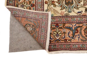 Semi Antique Cream Traditional 10X13 Tabriz Persian Rug