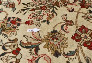 Semi Antique Cream Traditional 10X13 Tabriz Persian Rug