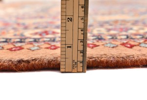 Vintage Khaki Pictorial 10X13 Kashmar Persian Rug