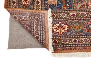 Vintage Khaki Pictorial 10X13 Kashmar Persian Rug