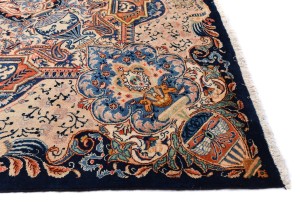 Vintage Purple-navy Pictorial 10X13 Kashmar Persian Rug