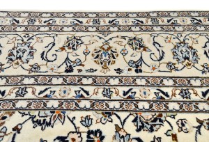 Vintage Cream Traditional 9X13 Kashan Persian Rug