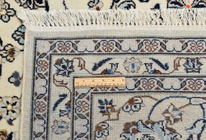 Vintage Cream Traditional 9X13 Kashan Persian Rug