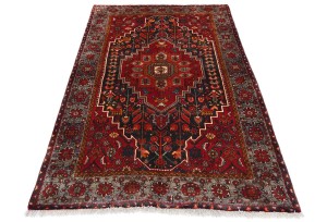 Vintage Tribal Geometric 3'7X5'2 Bidjar Persian Rug