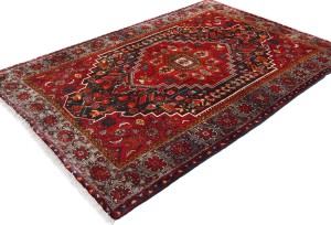 Vintage Tribal Geometric 3'7X5'2 Bidjar Persian Rug
