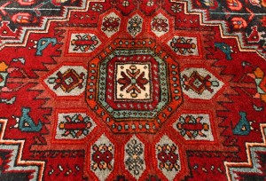 Vintage Tribal Geometric 3'7X5'2 Bidjar Persian Rug