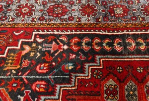 Vintage Tribal Geometric 3'7X5'2 Bidjar Persian Rug