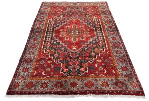 Vintage Tribal Geometric 3'7X5'2 Bidjar Persian Rug