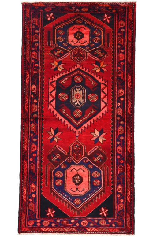 Vintage Red Tribal Floral 3'5X7 Handmade Oriental Rug