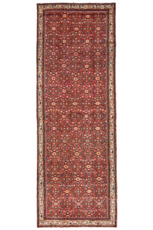 Vintage Tribal Red 5X13 Hamedan Persian Runner Rug