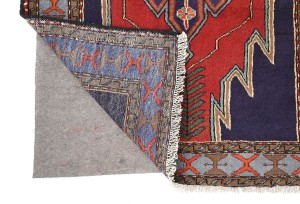 Vintage Tribal Geometric 3'6X6'6 Hamedan Persian Rug
