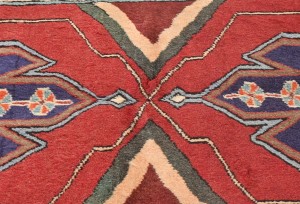 Vintage Tribal Geometric 3'6X6'6 Hamedan Persian Rug