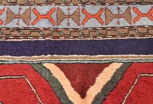 Vintage Tribal Geometric 3'6X6'6 Hamedan Persian Rug