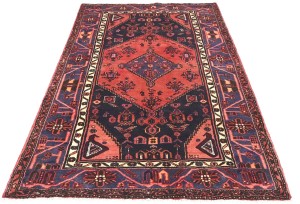 Vintage Tribal Geometric 4X7 Hamedan Persian Rug