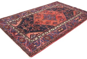 Vintage Tribal Geometric 4X7 Hamedan Persian Rug