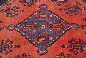 Vintage Tribal Geometric 4X7 Hamedan Persian Rug