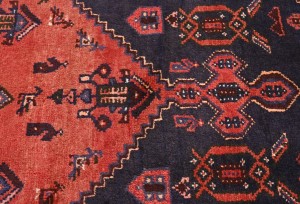 Vintage Tribal Geometric 4X7 Hamedan Persian Rug