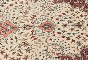 Vintage Cream Traditional 5X7 Tabriz Persian Rug