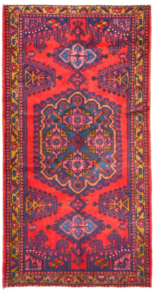 Vintage Tribal Geometric 3'7X6'9 Viss Persian Rug