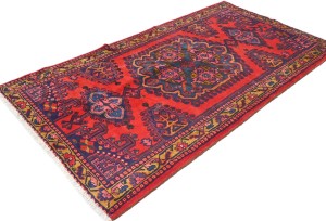 Vintage Tribal Geometric 3'7X6'9 Viss Persian Rug