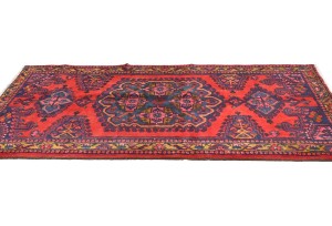 Vintage Tribal Geometric 3'7X6'9 Viss Persian Rug