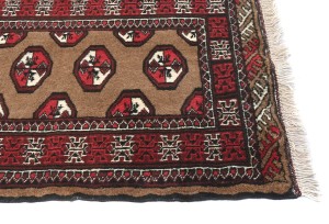 Vintage Khaki Tribal 2X6 Turkoman Persian Runner Rug