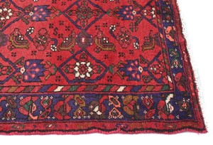 Vintage Red Tribal 3'2X10'7 Hamedan Persian Runner Rug