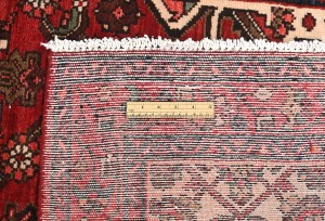 Vintage Red Tribal 3'6X9'7 Hamedan Persian Runner Rug