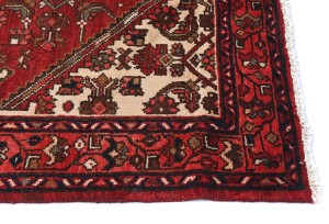 Vintage Red Tribal 3'6X9'7 Hamedan Persian Runner Rug
