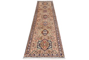 Vintage Pale Pink Tribal 2'4X9'2 Karajeh Persian Runner Rug